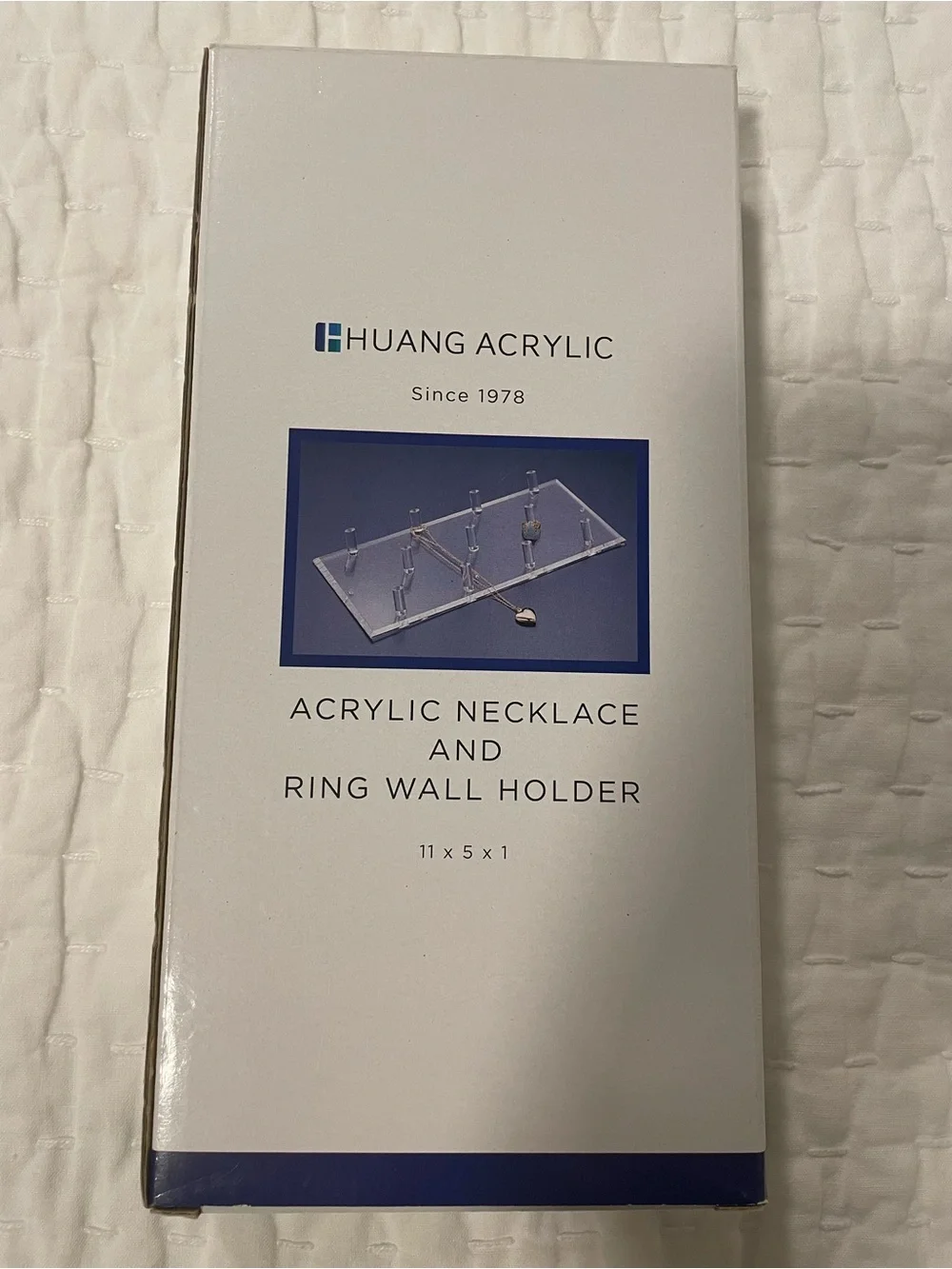 New In Box Container Store Huang Acrylic Necklace and Ring Wall Holder